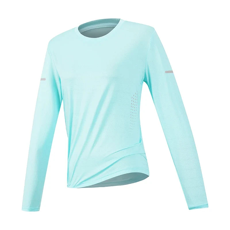 Women's Hiking Quick Drying T-shirts Breathable Camping Running Fishing Soft Elasticity Long Sleeve Tees Summer Autumn