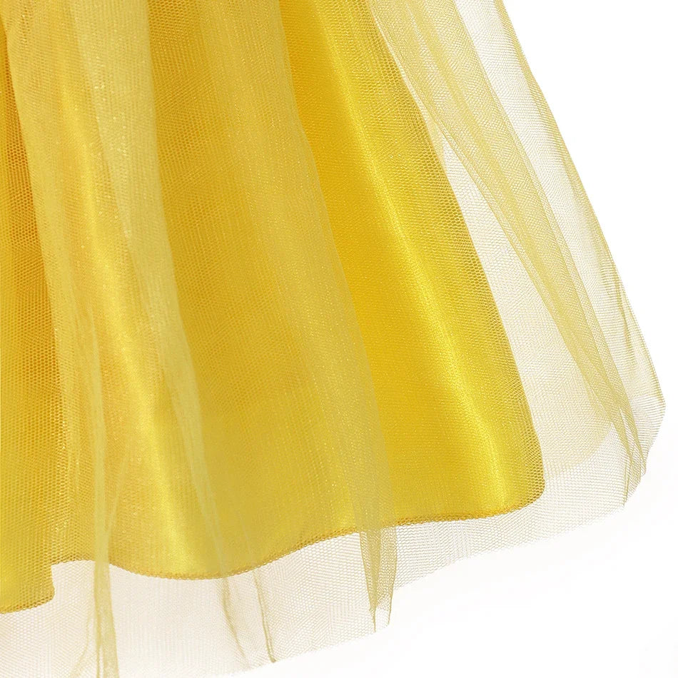 Kids Clothing 2PCS Set Dress+Cloak Snow White Princess Costume Halloween Carnival Cosplay Party Girls Dresses Birthday Party