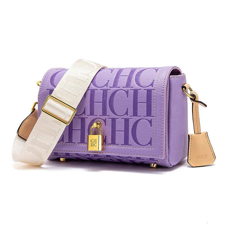 Letter Printing Design Fashion Classic Exquisite Craft Ladies Shoulder Bag PU Material Simple Women's Crossbody Bag