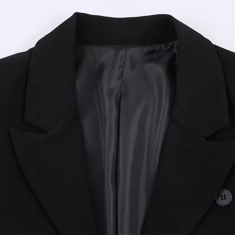 2026 Spring Fashion Vintage Asymmetry Stylish Long Women Blazer Office Lady Fashion Jacket Female Blazer