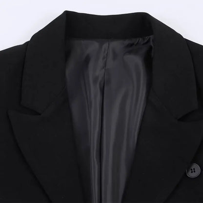 2026 Spring Fashion Vintage Asymmetry Stylish Long Women Blazer Office Lady Fashion Jacket Female Blazer