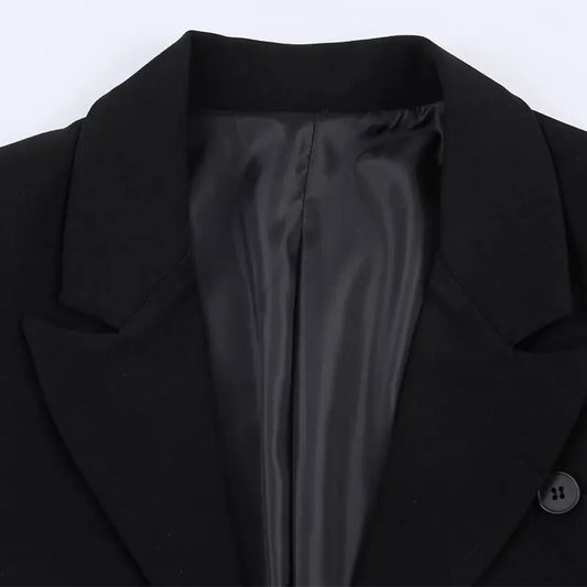 2026 Spring Fashion Vintage Asymmetry Stylish Long Women Blazer Office Lady Fashion Jacket Female Blazer