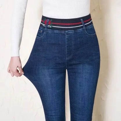 Jeans Oversize 26-38 Slim Denim Pants Women's High Waist Skinny Jean Vintage Wash Pencil Stretch Vaqueros Leggings Pantalones