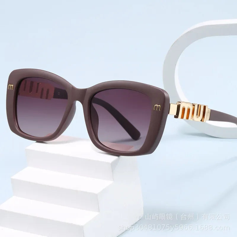 Ins Big Square Polarized Sunglasses 2025 New Fashion Women Men High-end Letters Sun Glasses Ladies Trendy Gafas De Sol UV400