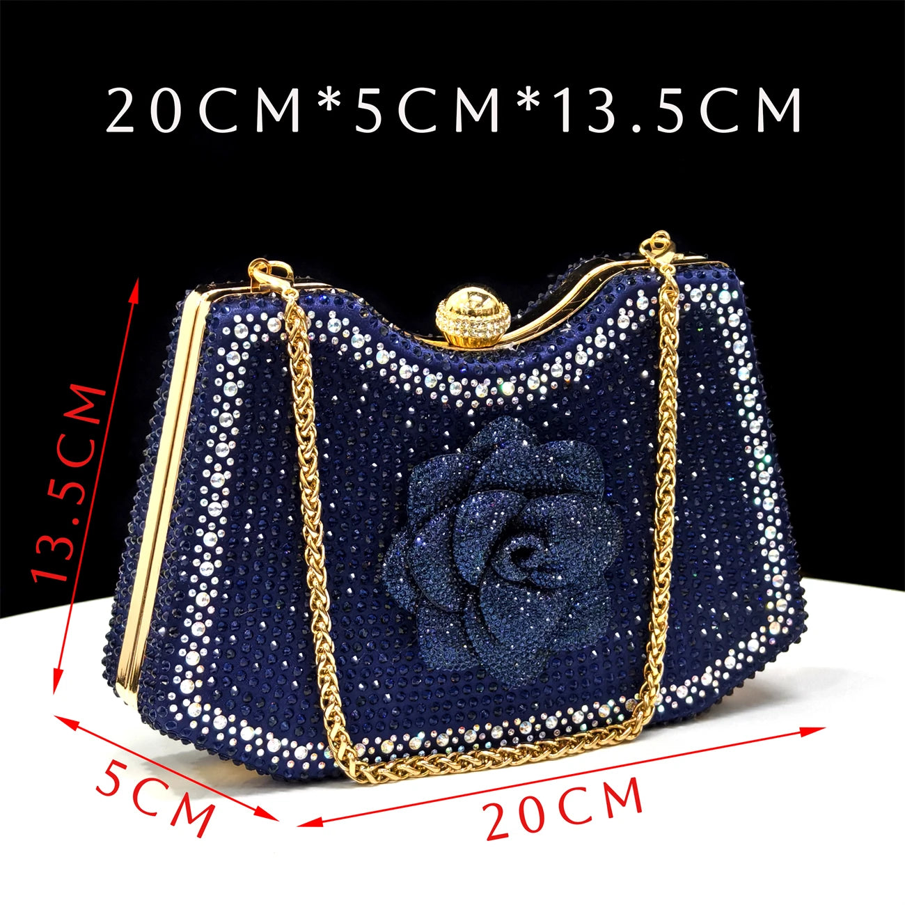 Trendy Brown High Heel Women's Shoes with 3D Rose Rhinestones & Matching Handbag Set - Italian-Inspired Pointed-Toe Design
