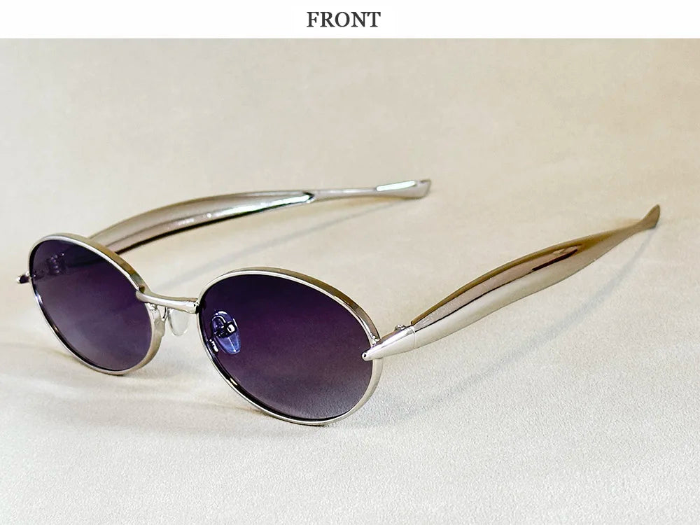 Oval Sunglasses Women Trendy 2025 Luxury Vintage Sunglass Fashion Glasses Dropshipping Lentes De Sol Mujer Lunette Soleil Femme