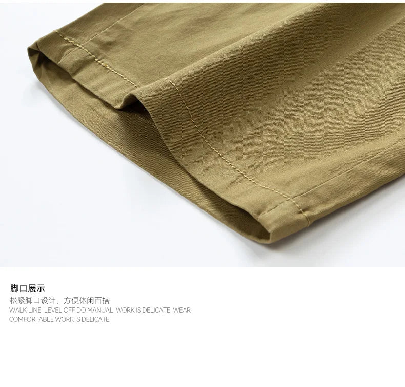 Men Summer Five Points Pants Male Trendy Loose Casual Daily Short Simple Fashion Versatile Solid Color Straight Leg Cargo Shorts