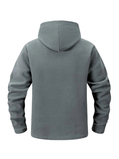 Men's Tactical Jacket Autumn Winter Thickened Warm Hooded Jackets Coats Outdoors Sports Full Zip Up Hoodies Hiking Outwear