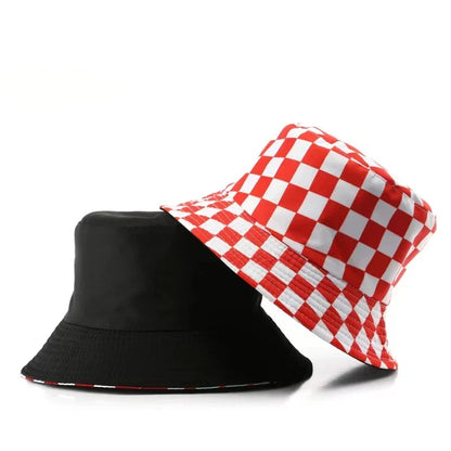 Wholesale New Bob Summer Bucket Hats Reversible Men Ladies Cotton Outdoor Sports Pull Up Fashion Panama Sun Hat Gift Wine Party