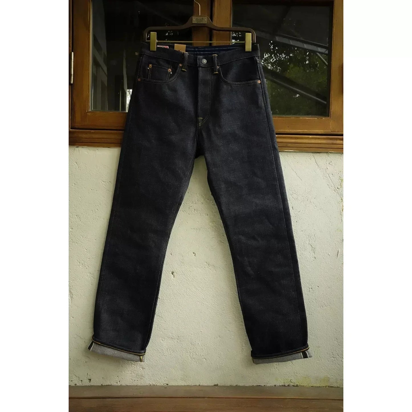 22oz Heavyweight Selvage Denim Jeans Rigid Straight Fit Pants Lot N235