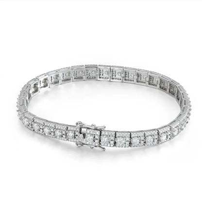 Full Moissanite Tennis Bracelet For Women S925 Sterling Silver Pear Pass Diamond Test Sparkling Luxury Fine Jewelry Gift