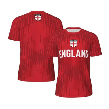 England Football Tshirt Men Quick Dry 3d Printed T Shirts Summer Sports Running Badminton Tee Shirt Loose Short Sleeves Top