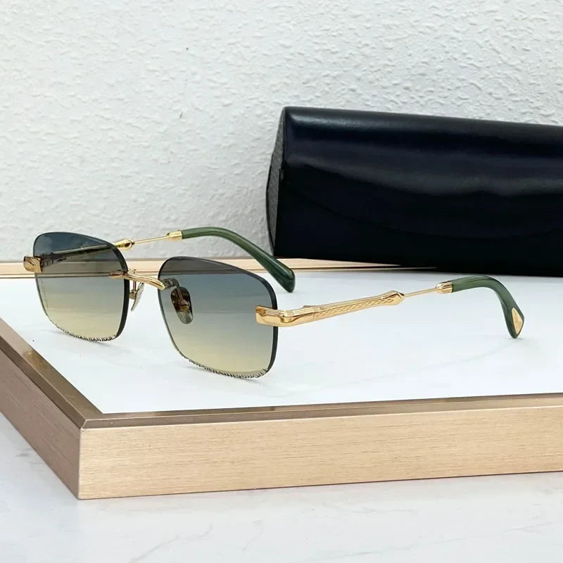 Z197 Luxury Designer Boundless Sunglasses Square High Quality Brand Fashion Trendy UV400 Classical Vintage Eyeglasses with Case