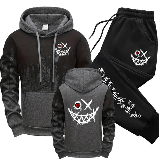 2025 Urban Fashion Hoodies Sportswear Men's Set Hooded Sweatshirts Sweatpants Autumn Winter Male Daily Casual Sports Jogger Suit
