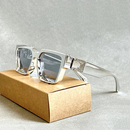 Retro Millionaire Sunglasses For Men 2024 Vintage Square Sunglasses Women Trendy Designer Fashion Glasses Gafas De Sol Hombre