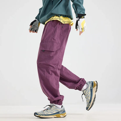 Men's Water-repellent Hiking Cargo Pants Breathable  Fashion Cargo Pants Autumn Trousers Fishing Camping Pants Male
