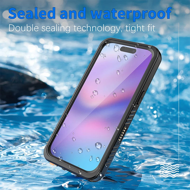 جراب هاتف Shellbox مقاوم للماء ومحسن لجهاز iPhone 17 Pro Max/17 AIR/16/15/14/13360 تغطية كاملة شهادة IP68