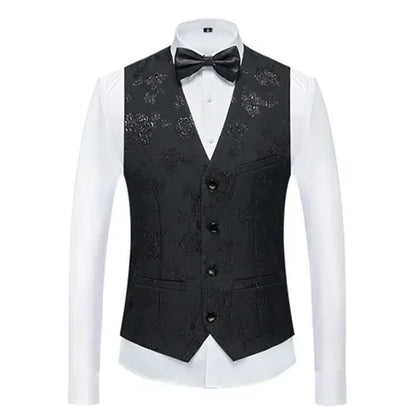 26 Colors Men's Suit Vest Single-breasted V-neck Vests Jacket Men Wedding Party Waistcoat Red Blue Green White Pink