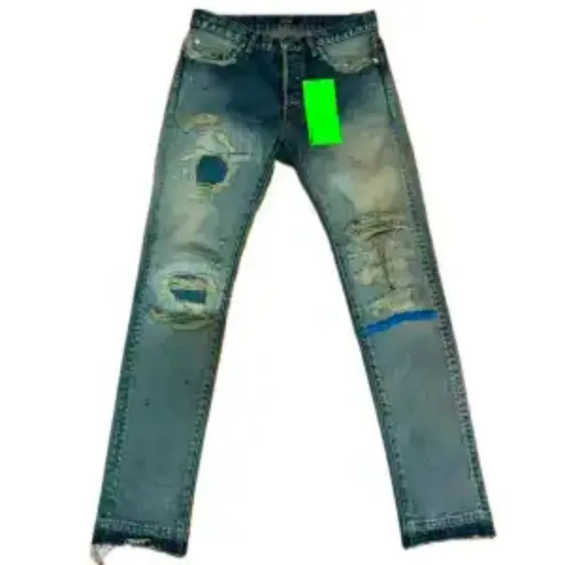 Brand New Undercover Washed Thunderbolt Fit Straight PANT Jeans Cotton Denim Pants Comfort Casual Jeans Size 1 2 3 #E137
