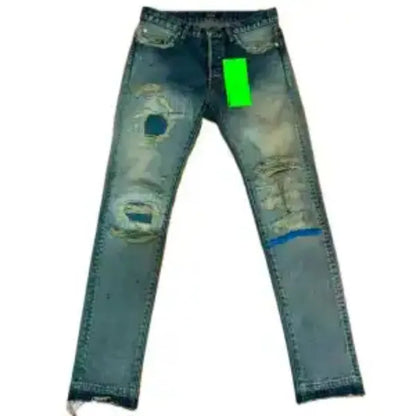 Brand New Undercover Washed Thunderbolt Fit Straight PANT Jeans Cotton Denim Pants Comfort Casual Jeans Size 1 2 3 #E137