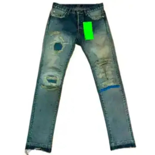 Brand New Undercover Washed Thunderbolt Fit Straight PANT Jeans Cotton Denim Pants Comfort Casual Jeans Size 1 2 3 #E137