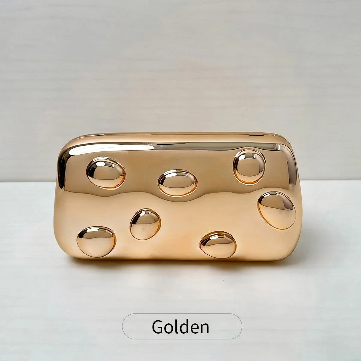 Gold Acrylic Chain Women's Clutch Bag, Stylish and LuxuriousParty and Evening Bag, Versatile Large Capacity Women's CrossbodyBag