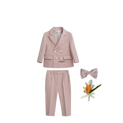 Little Boys Photography Suit Children Wedding Dress Kids Stage Performance Blazer Suit Baby Birthday Formal Ceremony Costume