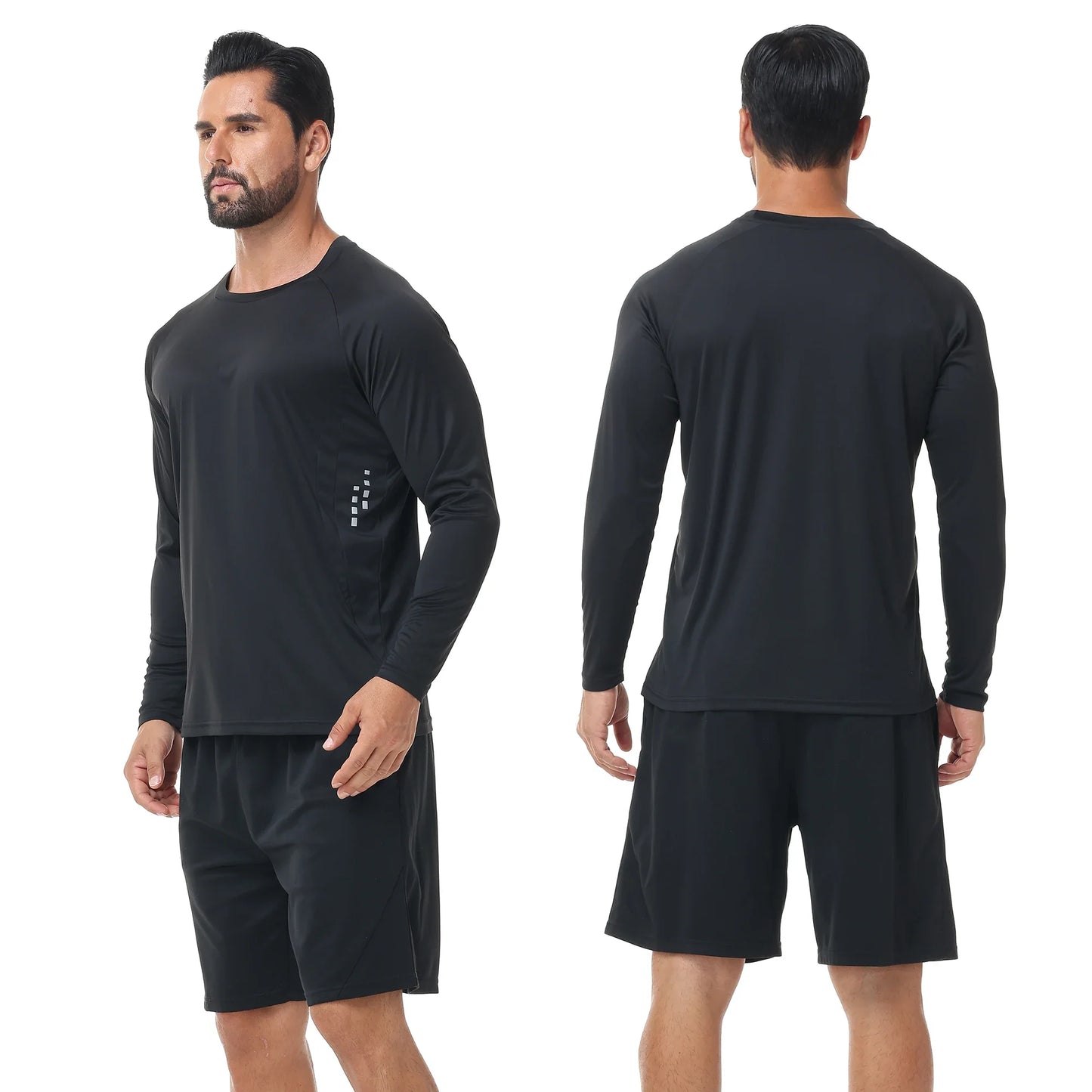 Men UPF 50+ Long Sleeve T-Shirt, Rash Guard Breathable Tops, Pullover Shirt for Sport Fishing Hiking Running Beach Surfing