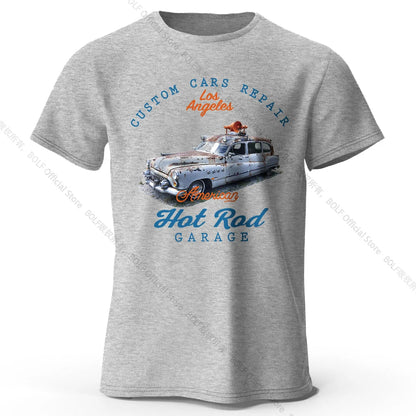 Custom Car Club Patch Printed Unisex Men Women T-Shirt Tees Tops 100% Cotton Embossed Logo Graphic Gearhead Outfit
