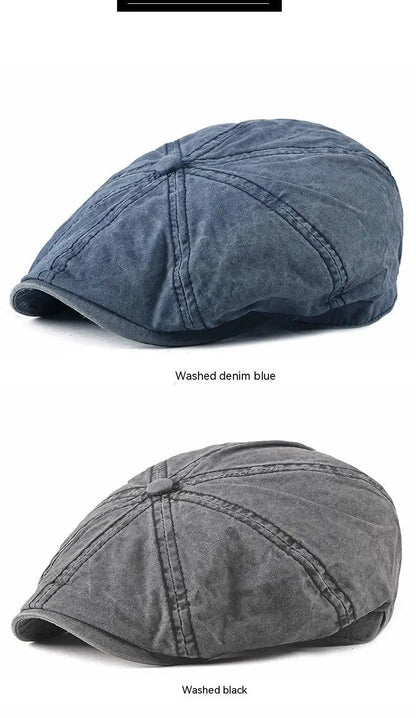 Men's Women's Beret Hat New Fashion Newsboy Caps Outdoor Streetwear Washed Denim Peaked Cap Casual Vintage Boina Hatss