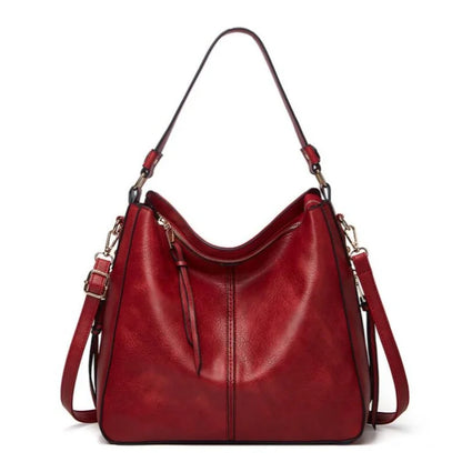 Hobo Bag Leather Women Handbags Female Leisure Shoulder Bags Fashion Purses Vintage Bolsas Large Capacity Tote Bag