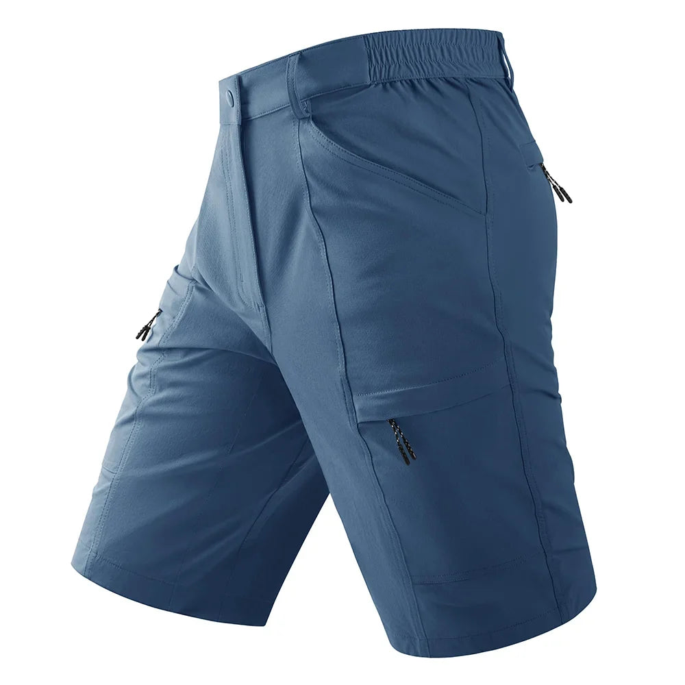 Waterproof Cargo Shorts Men's Summer Quick Dry Hiking Shorts Outdoor Multi-pockets Camping Training Work Shorts Man