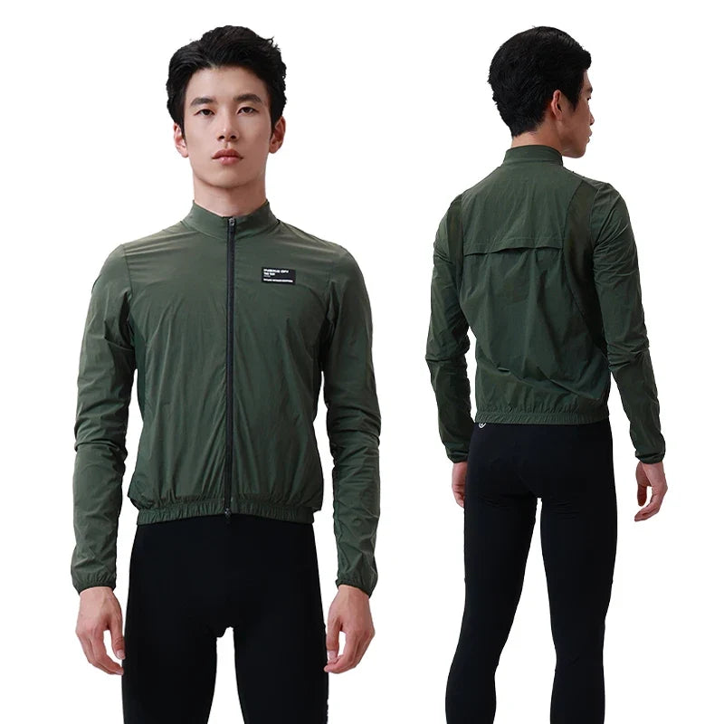 New Cycling Jacket Men's Windproof Cycling Jacket Road Bike Waterproof Jacket Double-ended Zipper Cycling Equipment