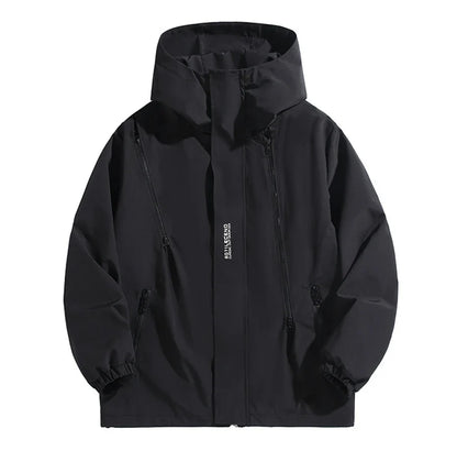 10XL 12XL Plus Size Windbreaker Men Waterproof Jacket Solid Color Black Windbreaker Coats Male Big Size Outdoor Outerwear