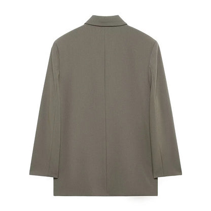 Women's Tailoring Blazers Straight Office Blazer for Women New in Outerwears Casual Blazer Woman Long Sleeve Lady Jackets