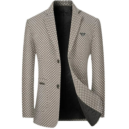 2026 Spring New Men's Blazer Business Casual Suit Jacket Middle Aged Male Fashion Office Wear Outerwear Top
