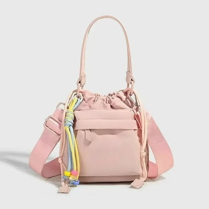 New fashionable and versatile women's crossbody bag, simple and casual shoulder bag, women's small backpack, nylon cloth bag