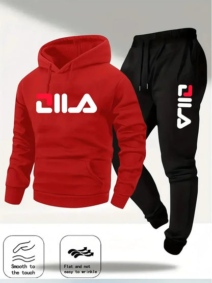 2025Spring and Autumn men's casual suit hooded sweatshirt and sweatpants 2-in-1 comfortable suit suitable for both men and women