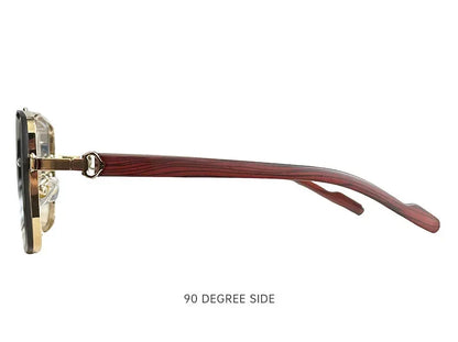 2024 Luxury Square Sunglasses For Men New Wooden Vintage Designer Fashion Glasses Sunglasses Women Vacation Gafas De Sol Hombre