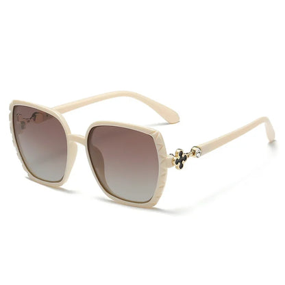 Luxury Square Designer Fashion Big Polarized Sunglasses For Women Glasses Brand 2024 Woman Women's Retro Shades UV400 Eyewear