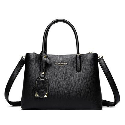 Solid Color pu leather Zipper Sweet Ladies Tote Bags on Sale 2025 High Quality Large Capacity Concise Shoulder Bags for Women