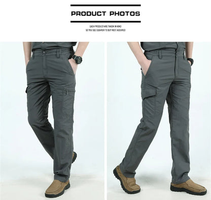Casual Pants Men Summer Tactical Military Training Pants Military Style Mens Cargo Pants Waterproof Quick Dry Solid Trousers
