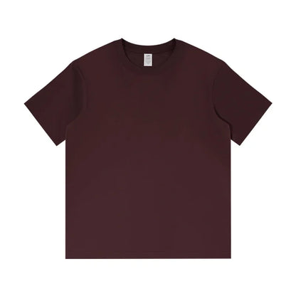 8.1Oz 230gsm Men's Pure Cotton T Shirts 2025 Summer New Oversizes Solid Color T-Shirts for Men and Women Customizable