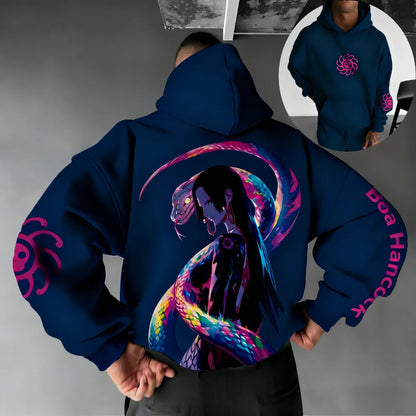 One Piece Men's Hoodie Sweatshirt Boa Hancock Japanese Anime Spring Autumn and Winter Boys Long-sleeved Parent-child Outfit