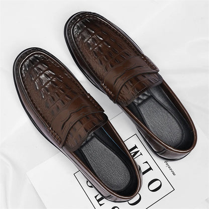Mens Leather Mens Loafers Non Slip Walking Flats Breathable Driving Shoes Outdoor Slip on Casual Shoes Man Work Office Sneakers