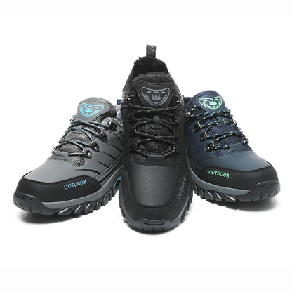 Hiking Boots Man Winter Sneakers Luxury Designer Men's Leather Boots Models Winter Shoes Anti Slip Sneakers Platform Ankle Boots