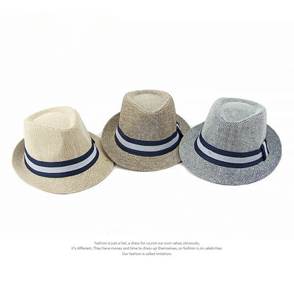 Middle-aged and Elderly Men's Top Hat Spring Summer Luxury Designer Sun Protection Beach Cap Grass Wedding Fedora Jazz Hat Party