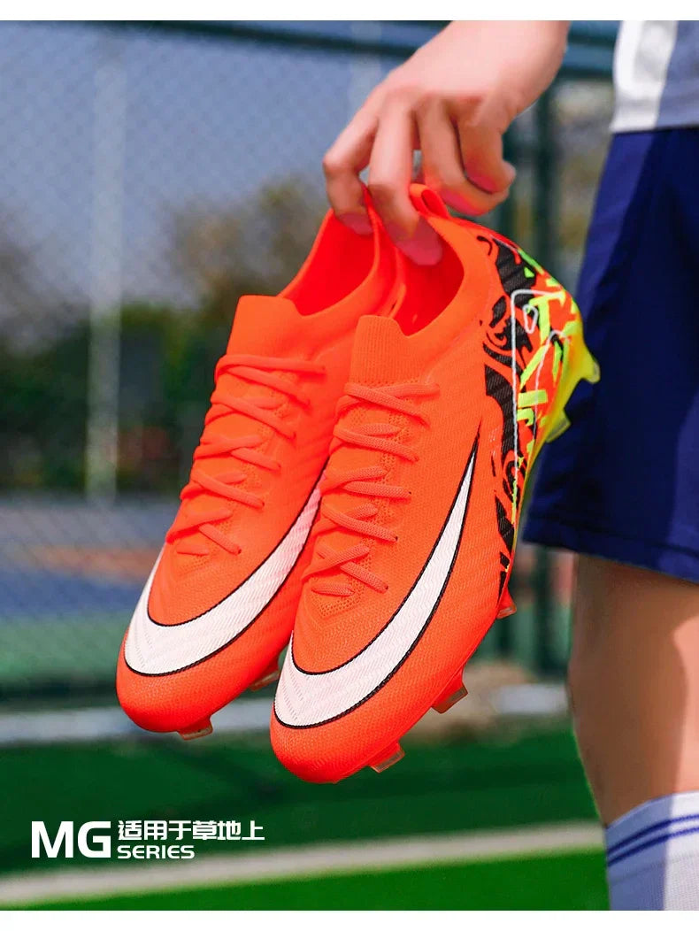 New Men Soccer Shoes Sneakers Original Football Boots Training Long Spikes Drop Shipping Futsal Cleats Match Ultralight Indoor