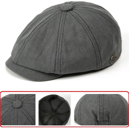 Men Women octagonal beret caps 8 Panels Newsboy hats pure cotton Cabbie Painter Hat Gatsby Ivy bonnets