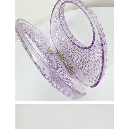 Fashion Women Diamond Handbags and Purses Transparent Acrylic Luxury Party Prom Evening Bag Casual Bling Bling Clear Clutch